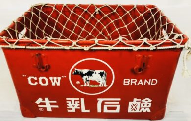 レトロ】ボテ箱 牛乳石鹸 （昭和レトロ アンティークボックス